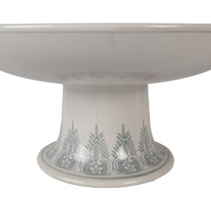 Piastra per torte Clayre & Eef 6CE2382 Bianco-Verde Ø 32x15 cm Porcellana