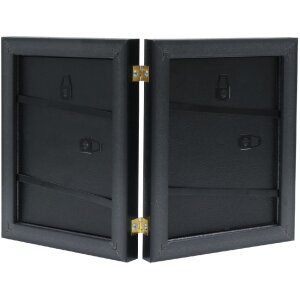 Cornice doppia Deknudt S41VH2 Nero 2x10x15 cm vetro trasparente