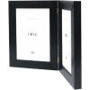 Cornice doppia Deknudt S41VH2 Nero 2x10x15 cm vetro trasparente