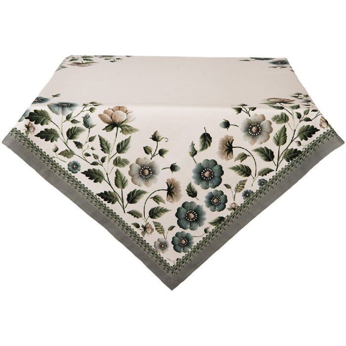 Tovaglia da tavolo Clayre & Eef GTB01 100x100 cm beige-verde