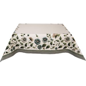 Tovaglia da tavolo Clayre & Eef GTB01 100x100 cm beige-verde