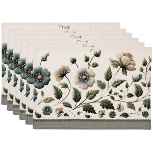 Set da tavolo Clayre & Eef GTB40 6 pezzi Beige-Verde...