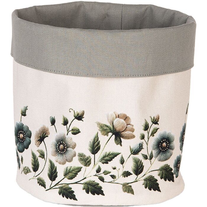 Cestino per pane Clayre & Eef GTB50 Ø 15x16 cm Beige-Verde