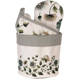 Cestino per pane Clayre & Eef GTB50 Ø 15x16 cm Beige-Verde