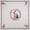 Tovaglia da tavolo Clayre & Eef EWC01 100x100 cm in cotone con motivo conigli e fiori per primavera e Pasqua