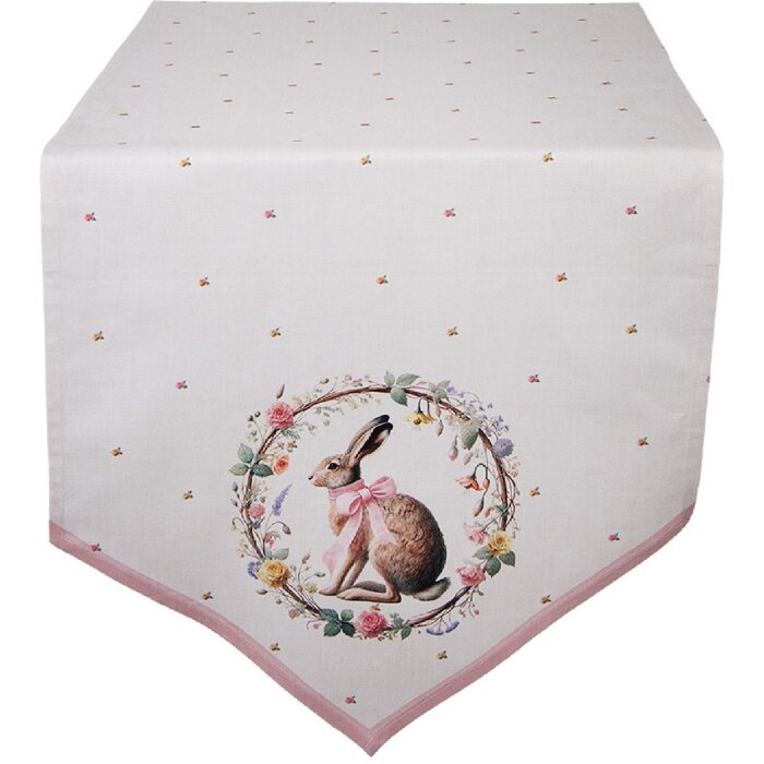 Runner da tavolo Clayre & Eef EWC65 50x160 cm Beige-Braun