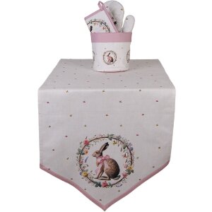 Runner da tavolo Clayre & Eef EWC65 50x160 cm Beige-Braun