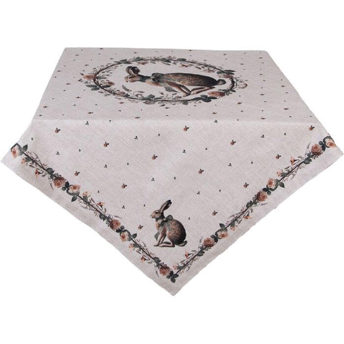 Tovaglia da tavolo Clayre & Eef NLE01 100x100 cm Beige-Braun