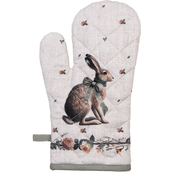 Guanto da forno Clayre & Eef NLE44 18x30 cm Beige-Braun