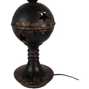 Lampada da tavolo Clayre & Eef 5LMC0053 Nero-Marrone Ø35x78 cm E27 max 60 W