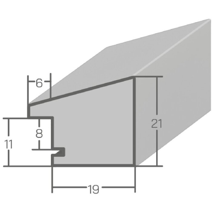 Cornice in legno MendeFrames H130 bianca 21x29,7 cm vetro museale