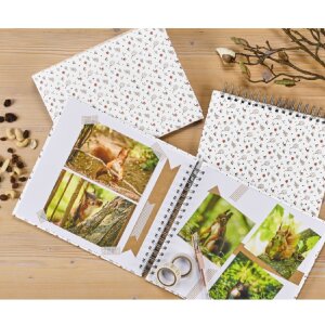 Album a spirale Hama Floral, 28x24 cm, 50 pagine bianche,...