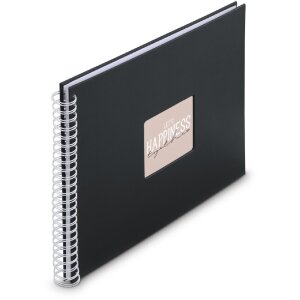 Album a spirale Hama Fine Art 36x32 cm 50 pagine bianche New Black