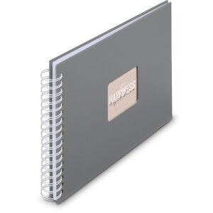 Album a spirale Hama Fine Art 28x24 cm 50 pagine steingrau