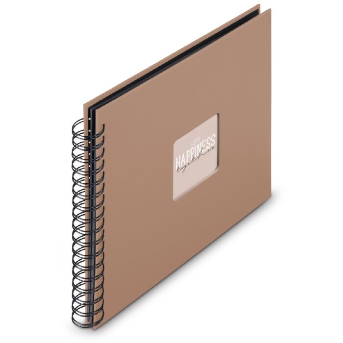 Album a spirale Hama Fine Art 28x24 cm 50 pagine nere Mousse