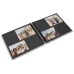 Album a spirale Hama Fine Art 28x24 cm 50 pagine nere Mousse