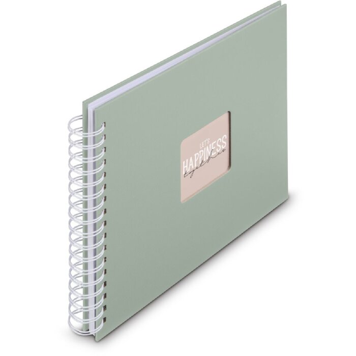 Album a spirale Hama Fine Art 28x24 cm, 50 pagine bianche, Salbei