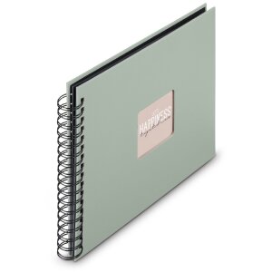 Album a spirale Hama Fine Art 28x24 cm 50 pagine nere Salvia