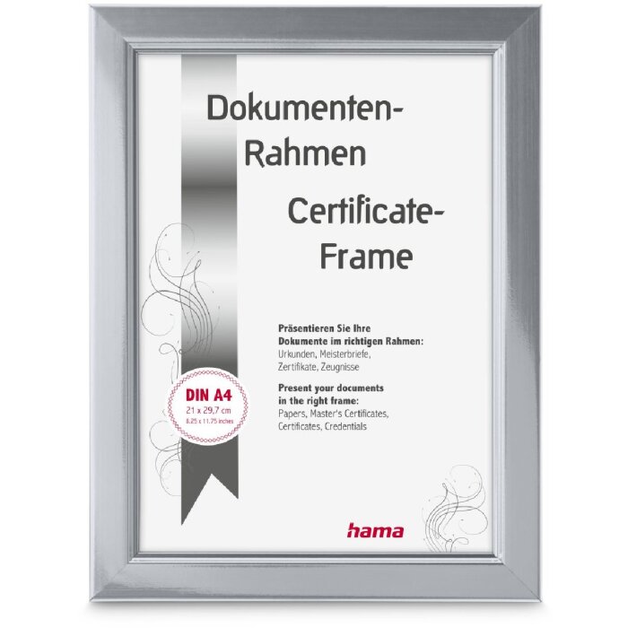 Cornice per Foto in Plastica Hama Chill Argento 21x29,7 cm DIN A4