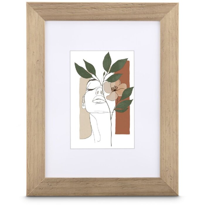 Cornice per foto in legno Hama Albero Taupe 30x40 cm con vetro riflettente e dispositivo di montaggio