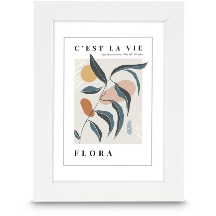 Cornice per foto Hama Flora Bianca 20 x 30 cm Polistirene con finitura aluminio lucidato