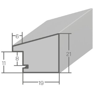 Specchio bianco MendeFrames 21x29,7 cm in legno massiccio