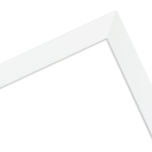 Specchio bianco MendeFrames 30x90 cm in legno massiccio con listello 2,5 cm
