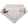 Tovaglia da tavolo Clayre & Eef BYC01 100x100 cm con motivo galline in cotone beige