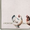 Set di 6 tovagliette da tavolo Clayre & Eef BYC40 48x33 cm motivo gallina cotone beige verde