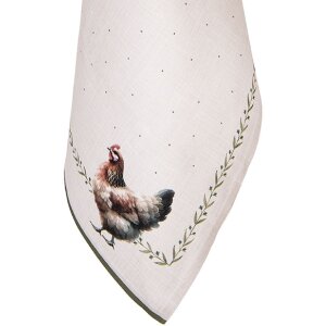 Asciugamano da cucina Clayre & Eef BYC42 50x70 cm Beige-Braun 100% cotone