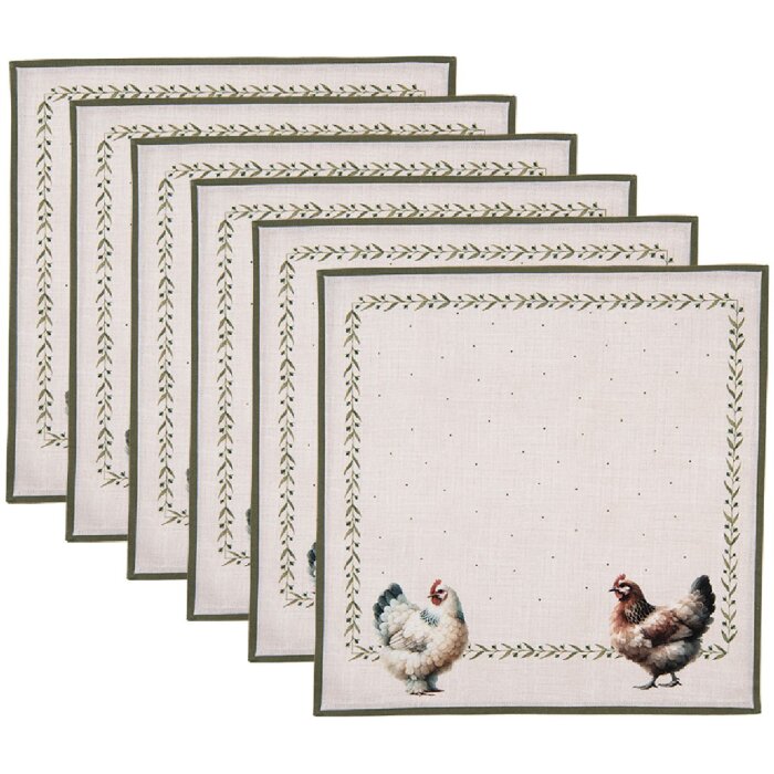 Toalline Clayre & Eef BYC43 6 pezzi 40x40 cm beige-marrone