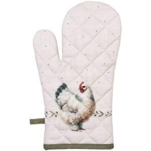 Guanto da forno Clayre & Eef BYC44 18x30 cm Beige-Braun