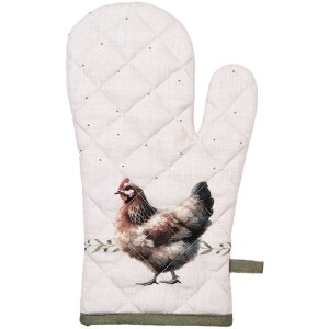 Guanto da forno Clayre & Eef BYC44 18x30 cm Beige-Braun