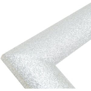 Cornice in legno Deknudt S97DD7 con finitura argento e vetro trasparente 13x18 fino a 40x60 cm