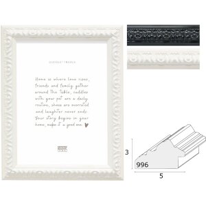 Cornice per foto in legno Deknudt S996K Bianco o Nero con...