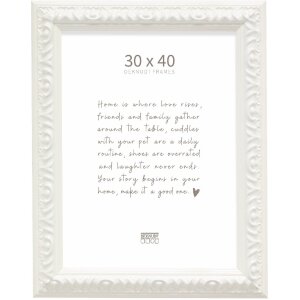 Cornice per foto in legno Deknudt S996K Bianco o Nero con vetro trasparente 30x40 fino a 40x60 cm