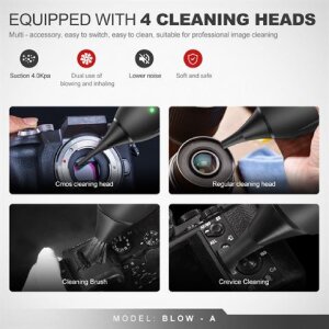 Blower elettrico ad aria compressa Lensgo 4,0 kPa Soffio e Aspirazione 4 ugelli USB-C impugnatura in silicone