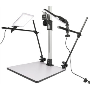 Set fotostudio StudioKing CS-105 con superficie 40x48 cm e colonna regolabile 71 cm
