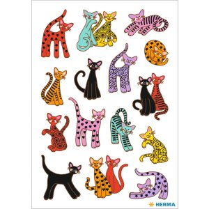 Etichette decorative decoro Abstract Cats 3Bl.