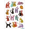 Etichette decorative decoro Abstract Cats 3Bl.