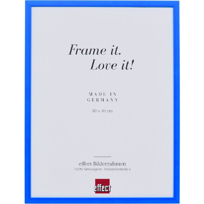 Cornice per foto in legno Effect profilo neon blu 15x20 cm con vetro museale