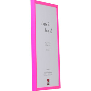 Cornice in legno Effect Profilo Neon Rosa 10x10 cm con vetro museale