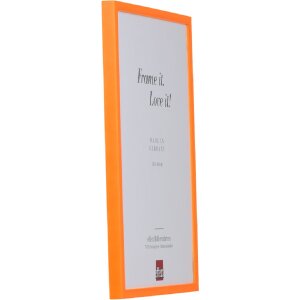 Cornice per foto in legno profilo neon arancio 40x50 cm con vetro antiriflesso
