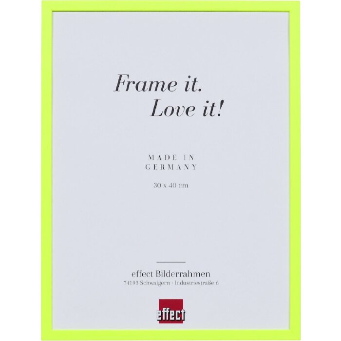 Cornice per foto Effect Profilo 2500 in legno neon giallo 40x40 cm con vetro antiriflesso