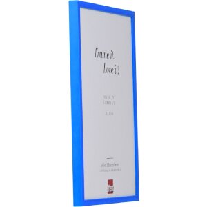 Cornice in legno Effect Profilo neonblu 20x28 cm con vetro antiriflesso