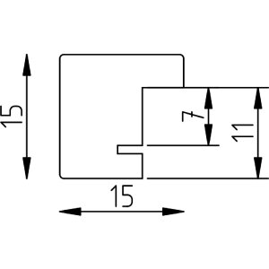 Cornice in legno Profilo 2490 Effect naturale 13x13 cm vetro trasparente