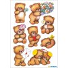 Etichette decorative orsi con fiori 3 sh.