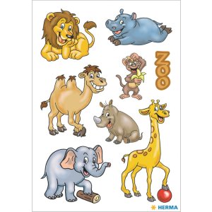 etichette decorative herma decorazione animali zoo 3 fogli