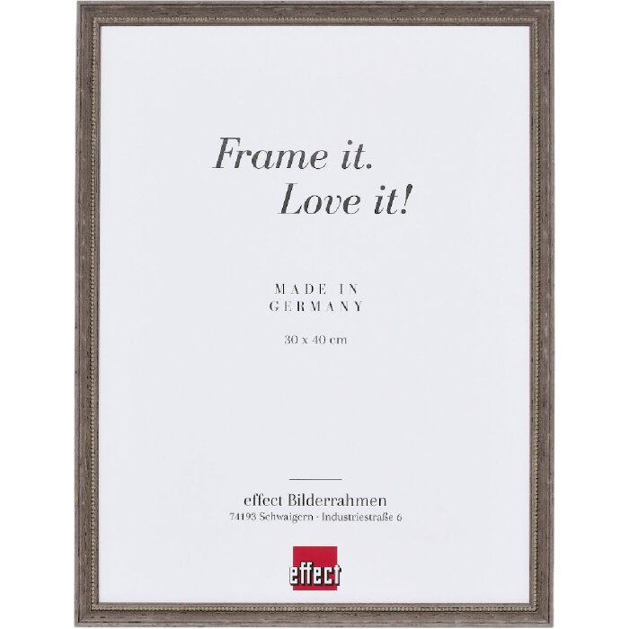 Cornice in legno Effect Profilo 2440 Marrone 30x40 cm con vetro acrilico museale