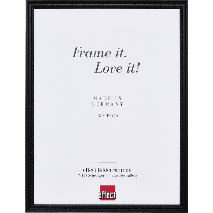 Cornice in legno Effect Profilo 2440 Nero 30x30 cm con Vetro Acrilico Museo